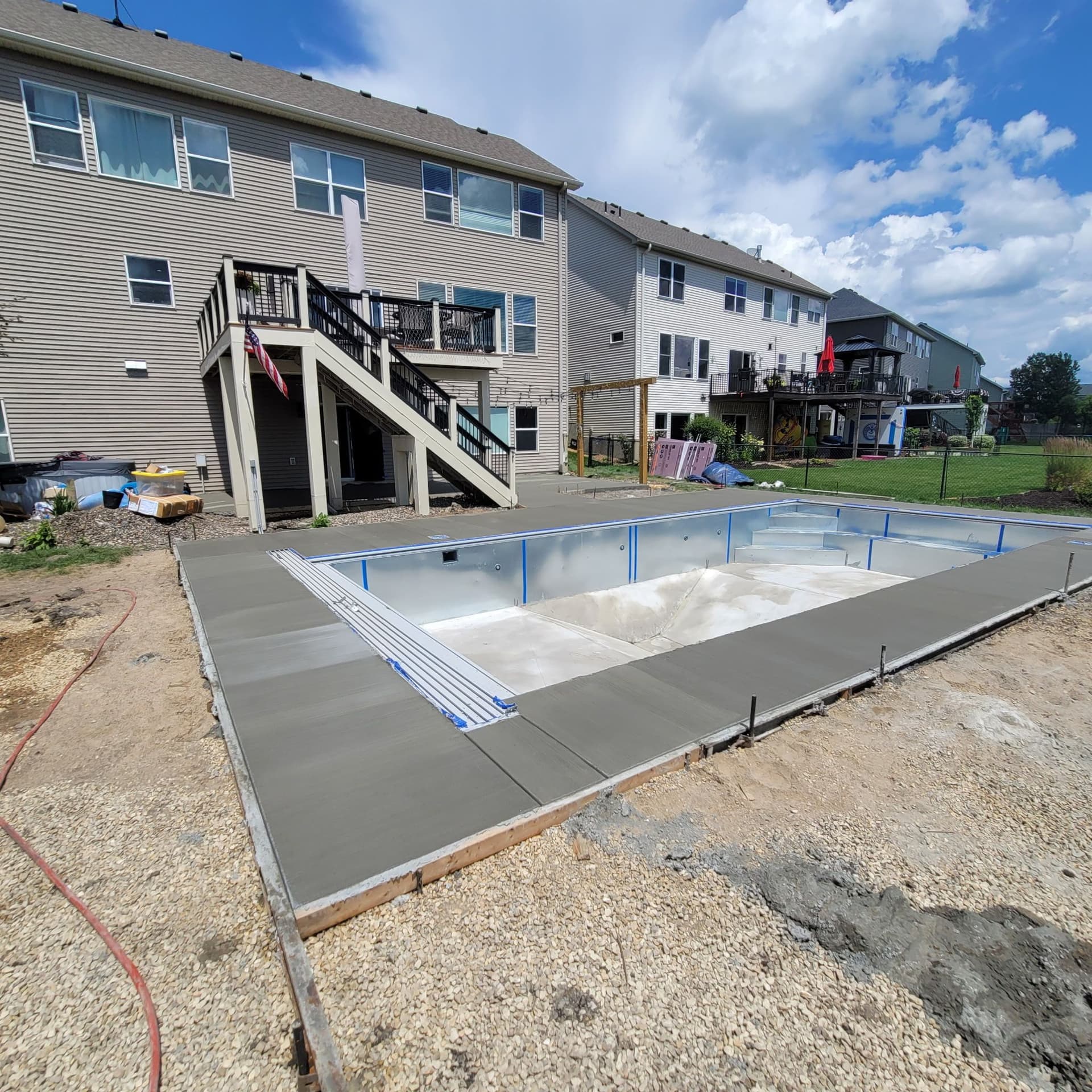 Poolside Patio and Deck Installation in Farmington image