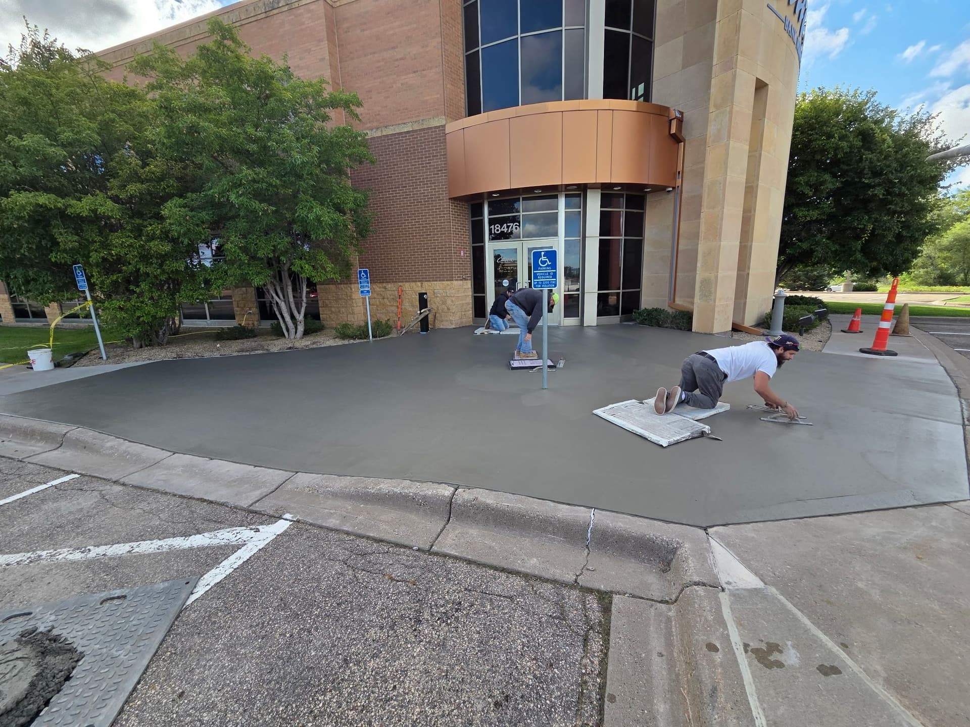 Bank Entrance Concrete Makeover in Lakeville image