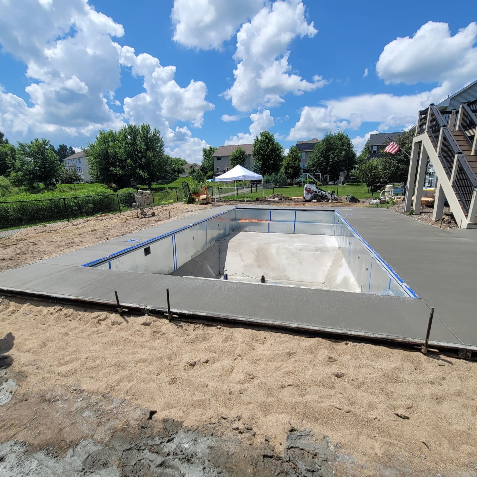 Gallery photos for Poolside Patio and Deck Installation in Farmington: Image #1